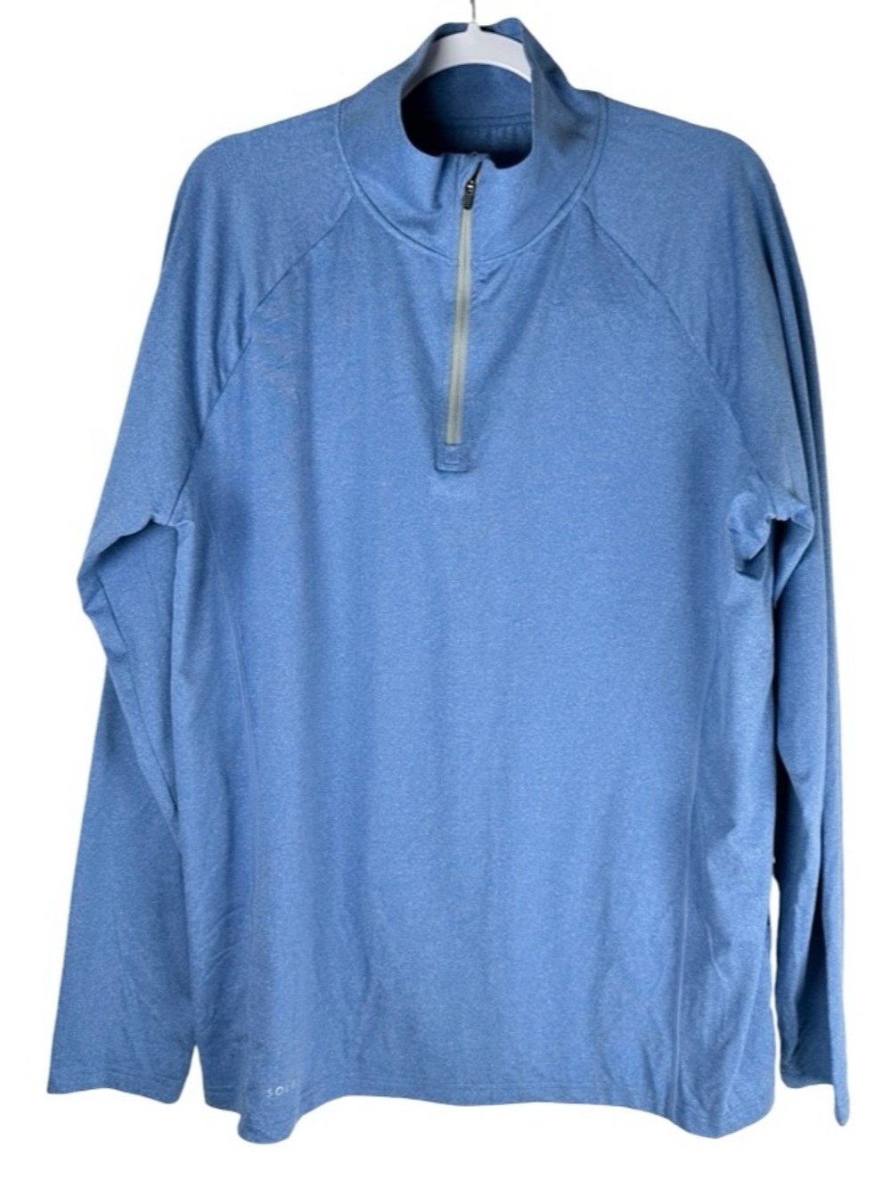 Solbari Quarter Zip UPF 50+ Blue Long Sleeve Performance Shirt Men’s Size XL